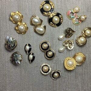 Vintage Pearl and Gold Earring Collection